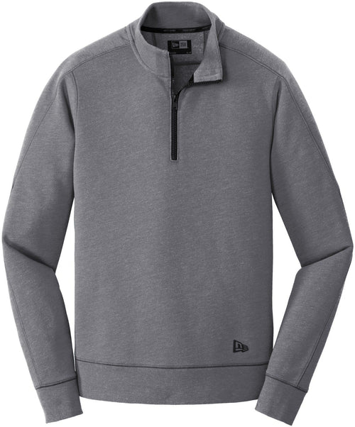 New Era Tri-Blend Fleece 1/4-Zip Pullover with custom logo embroidery