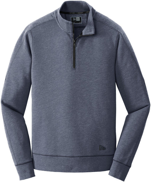 New Era Tri-Blend Fleece 1/4-Zip Pullover with custom logo embroidery