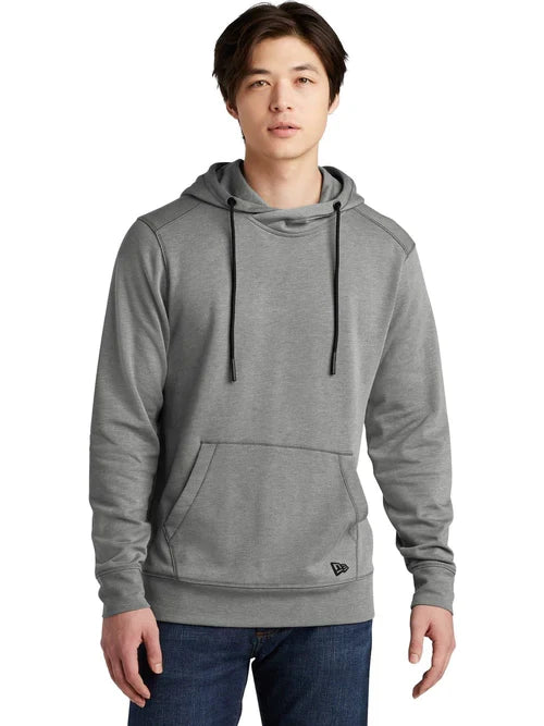 New Era Tri-Blend Fleece Pullover Hoodie with custom logo embroidery
