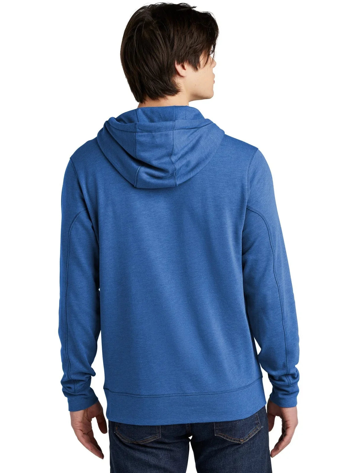 New Era Tri-Blend Fleece Pullover Hoodie with custom logo embroidery