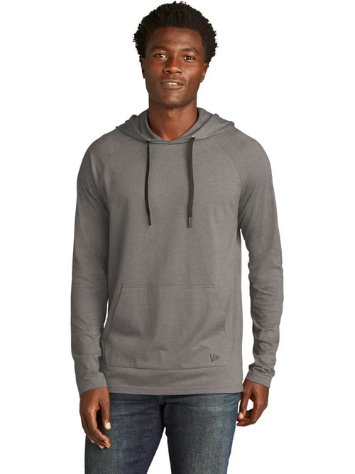 New Era Tri-Blend Hoodie with custom logo embroidery
