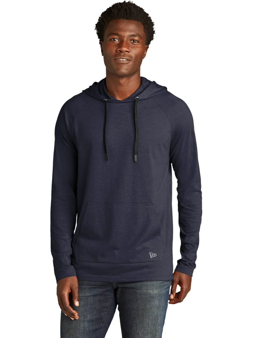 New Era Tri-Blend Hoodie with custom logo embroidery