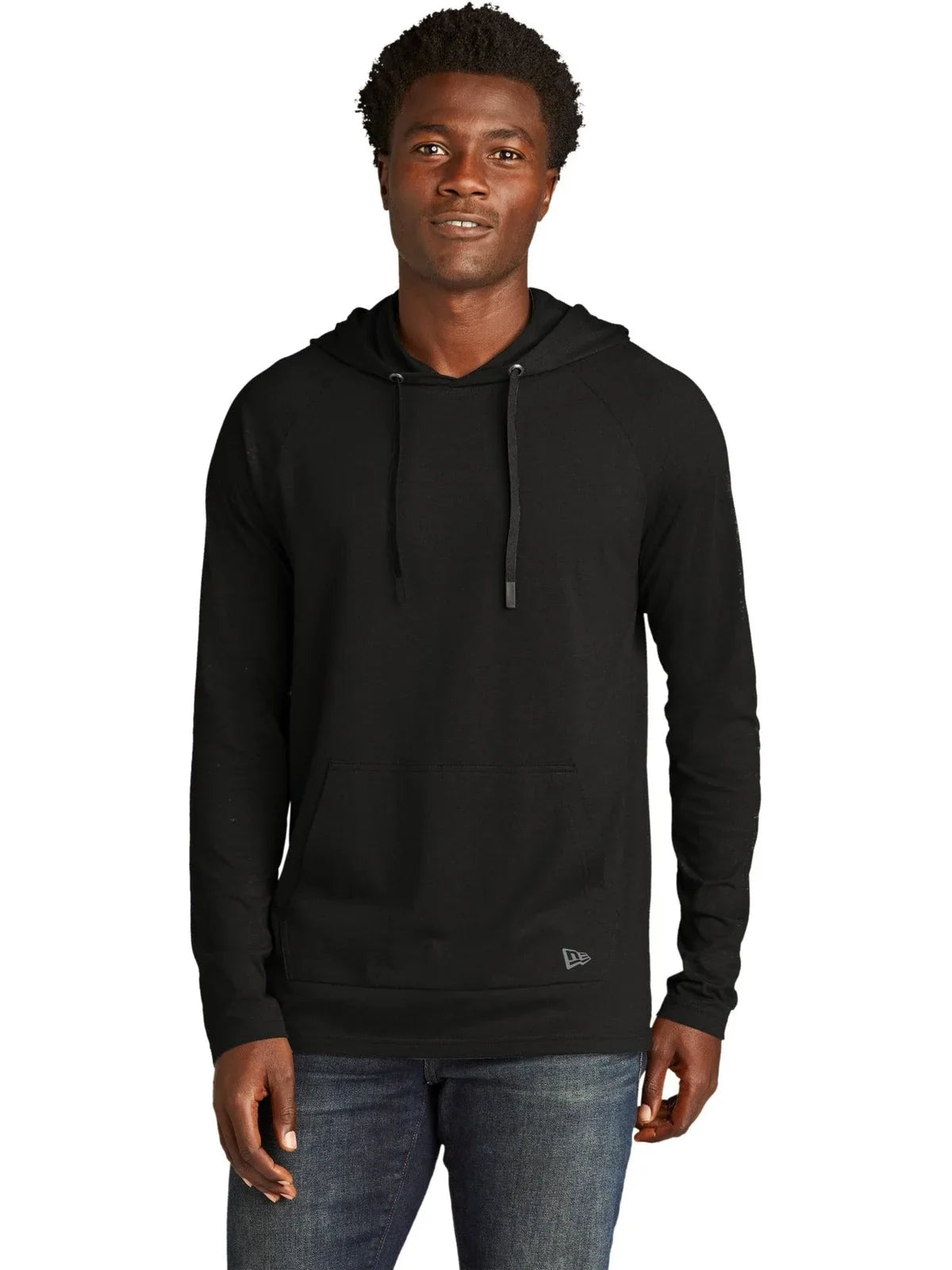 New Era Tri-Blend Hoodie with custom logo embroidery