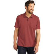 Port Authority C-FREE Cotton Blend Pique Pocket Polo with custom logo embroidery