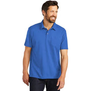 Port Authority C-FREE Cotton Blend Pique Pocket Polo with custom logo embroidery