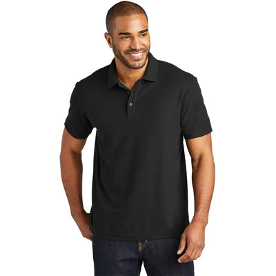 Port Authority C-FREE Cotton Blend Pique Polo with custom logo embroidery