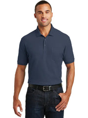 Port Authority Core Classic Pique Pocket Polo with custom logo embroidery