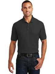 Port Authority Core Classic Pique Pocket Polo with custom logo embroidery