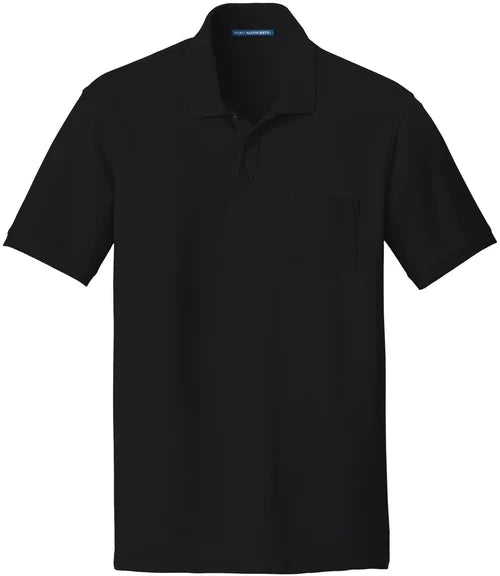 Port Authority Core Classic Pique Pocket Polo with custom logo embroidery