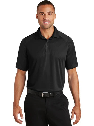 Port Authority Crossover Raglan Polo with custom logo embroidery