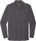 Port Authority Dry Zone UV Micro-Mesh Long Sleeve Polo with custom logo embroidery