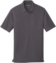 Port Authority Dry Zone UV Micro-Mesh Pocket Polo with custom logo embroidery