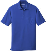 Port Authority Dry Zone UV Micro-Mesh Pocket Polo with custom logo embroidery