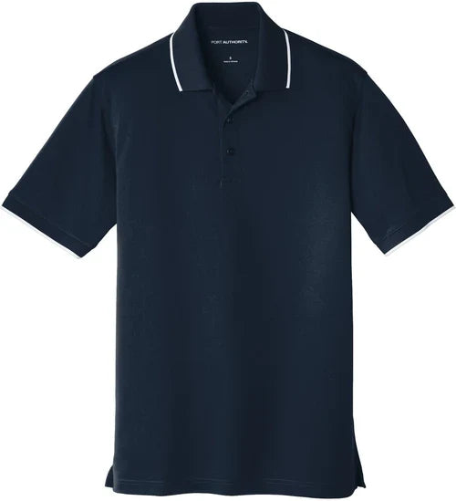 Port Authority Dry Zone UV Micro-Mesh Tipped Polo with custom logo embroidery
