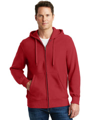 Sport-Tek Super Heavyweight Full-Zip Hooded Sweatshirt with custom logo embroidery
