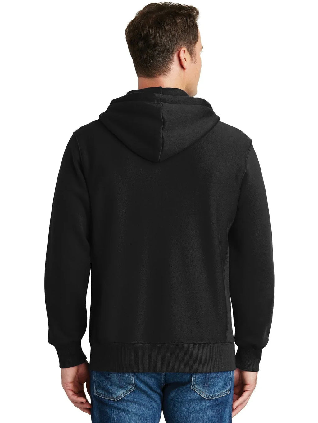 Sport-Tek Super Heavyweight Full-Zip Hooded Sweatshirt with custom logo embroidery