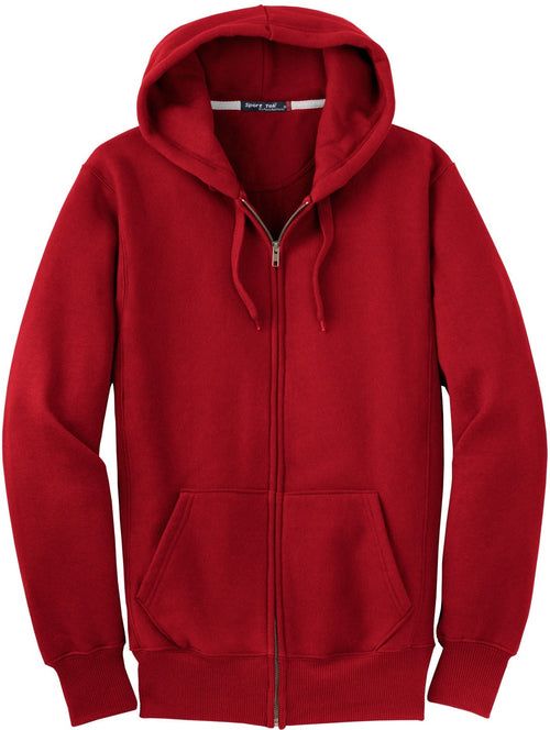 Sport-Tek Super Heavyweight Full-Zip Hooded Sweatshirt with custom logo embroidery