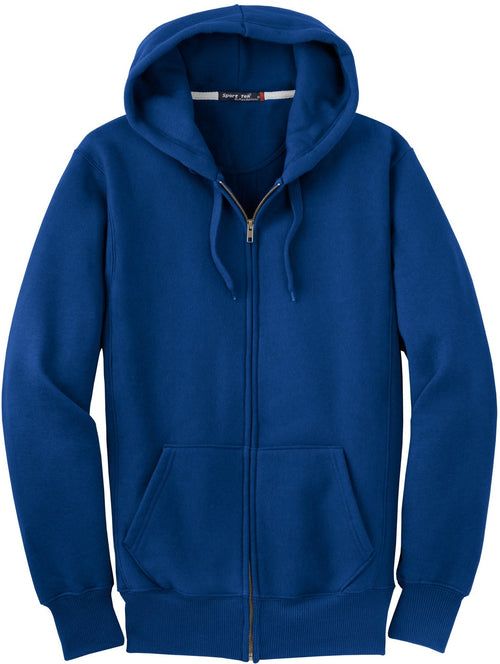 Sport-Tek Super Heavyweight Full-Zip Hooded Sweatshirt with custom logo embroidery