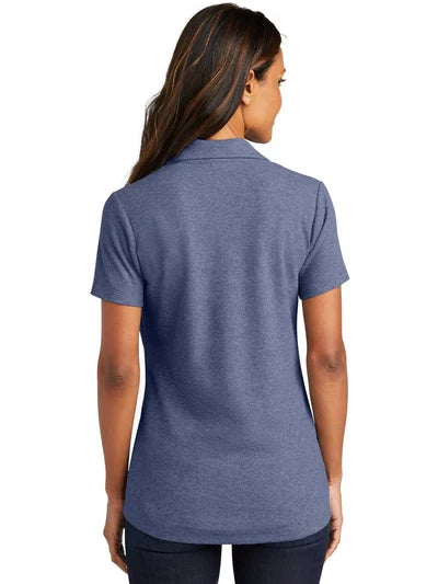 Port Authority Ladies C-FREE Cotton Blend Pique Polo with custom logo embroidery