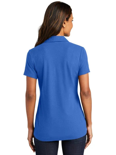 Port Authority Ladies C-FREE Cotton Blend Pique Polo with custom logo embroidery