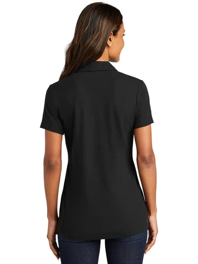 Port Authority Ladies C-FREE Cotton Blend Pique Polo with custom logo embroidery