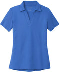 Port Authority Ladies C-FREE Cotton Blend Pique Polo with custom logo embroidery