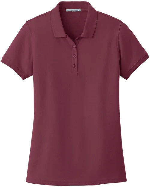 Port Authority Ladies Core Classic Pique Polo with custom logo embroidery