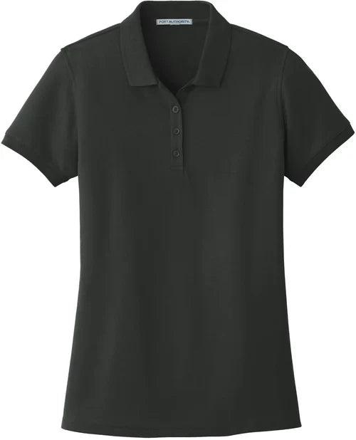 Port Authority Ladies Core Classic Pique Polo with custom logo embroidery