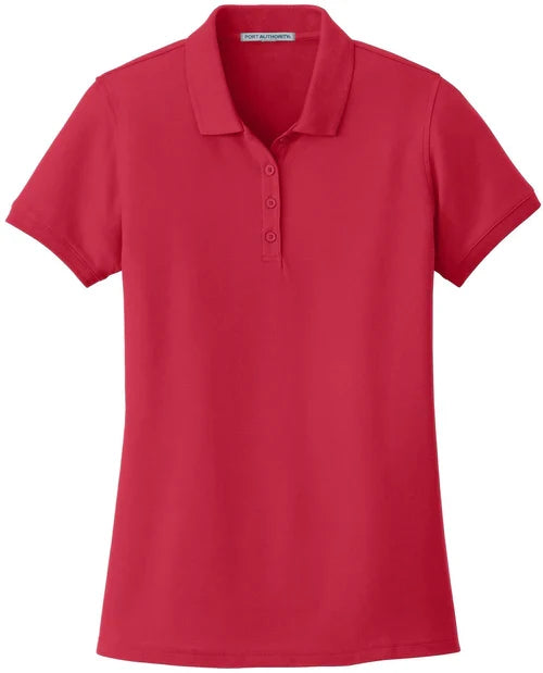 Port Authority Ladies Core Classic Pique Polo with custom logo embroidery