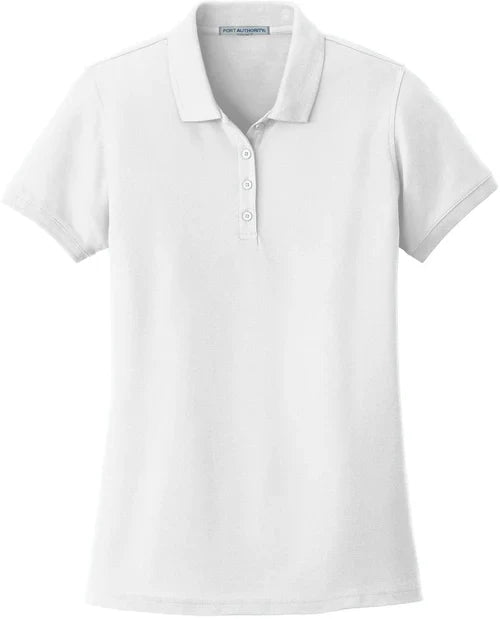 Port Authority Ladies Core Classic Pique Polo with custom logo embroidery