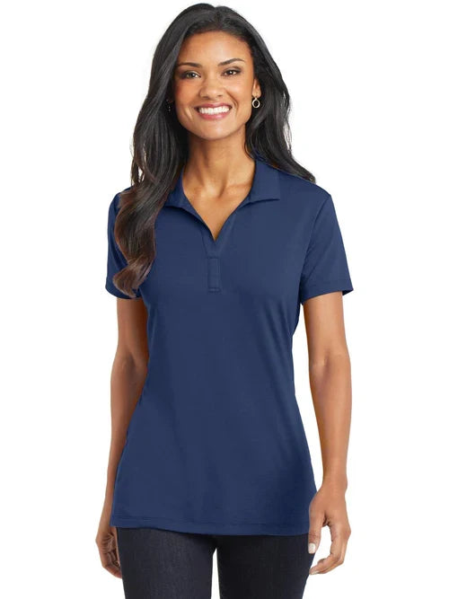 Port Authority Ladies Cotton Touch Performance Polo with custom logo embroidery