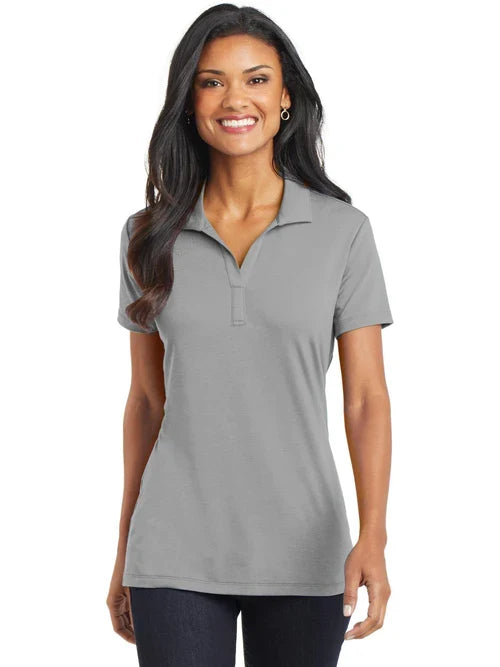 Port Authority Ladies Cotton Touch Performance Polo with custom logo embroidery