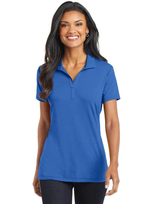 Port Authority Ladies Cotton Touch Performance Polo with custom logo embroidery