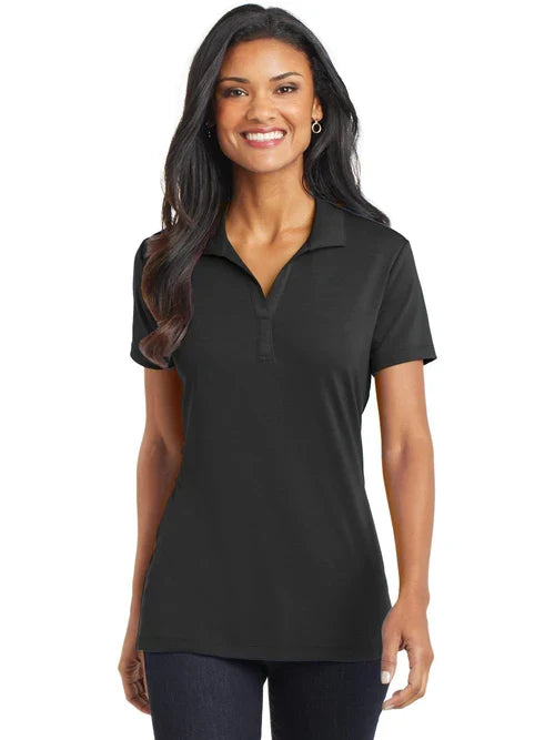 Port Authority Ladies Cotton Touch Performance Polo with custom logo embroidery