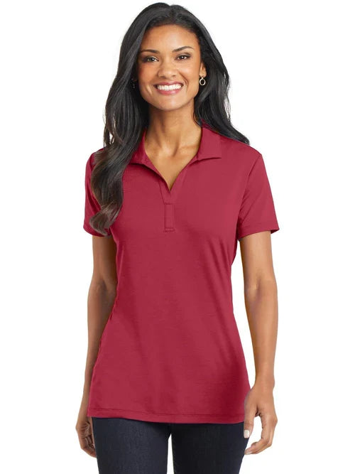 Port Authority Ladies Cotton Touch Performance Polo with custom logo embroidery
