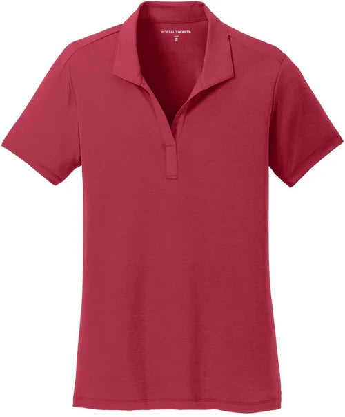 Port Authority Ladies Cotton Touch Performance Polo with custom logo embroidery