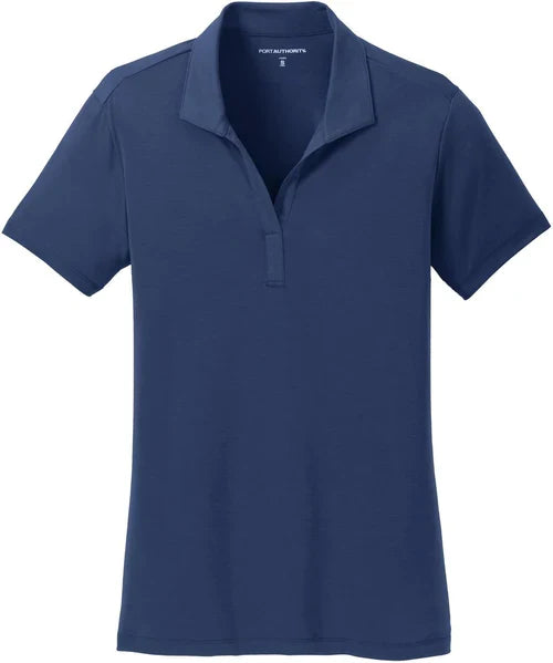 Port Authority Ladies Cotton Touch Performance Polo with custom logo embroidery