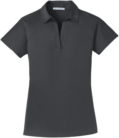 Port Authority Women's Crossover Raglan Polo with custom logo embroidery