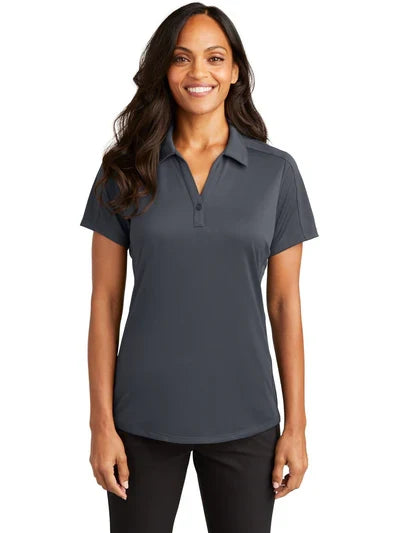 Port Authority Women's Diamond Jacquard Polo with custom logo embroidery