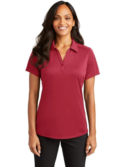 Port Authority Women's Diamond Jacquard Polo with custom logo embroidery