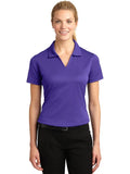 Sport-Tek Ladies Dri-Mesh V-Neck Polo with custom logo embroidery
