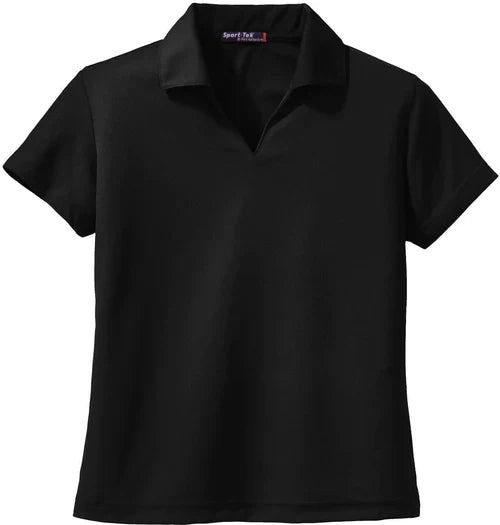 Sport-Tek Ladies Dri-Mesh V-Neck Polo with custom logo embroidery