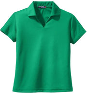 Sport-Tek Ladies Dri-Mesh V-Neck Polo with custom logo embroidery