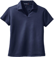 Sport-Tek Ladies Dri-Mesh V-Neck Polo with custom logo embroidery