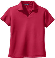Sport-Tek Ladies Dri-Mesh V-Neck Polo with custom logo embroidery