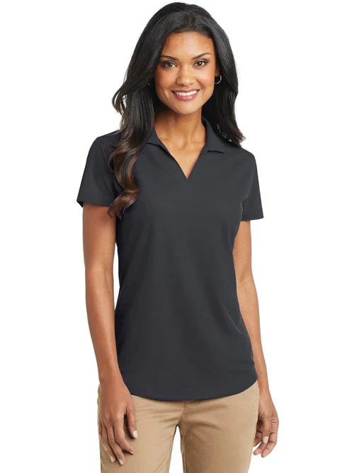 Port Authority Ladies Dry Zone Grid Polo with custom logo embroidery
