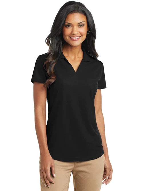 Port Authority Ladies Dry Zone Grid Polo with custom logo embroidery