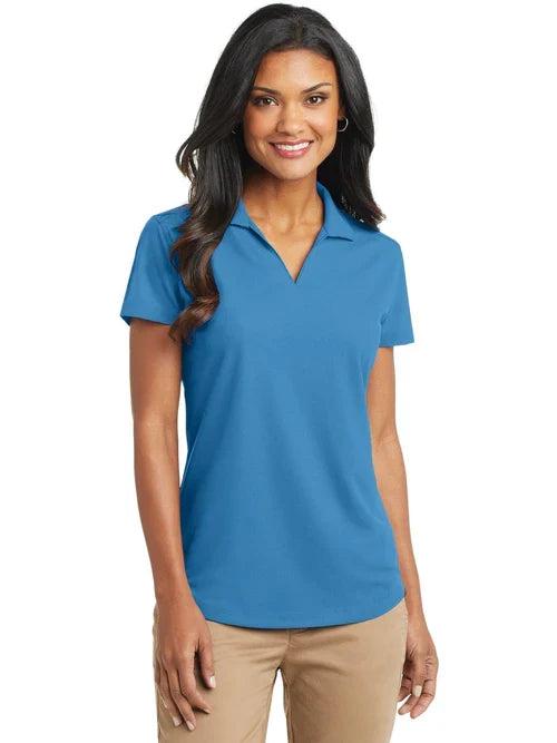 Port Authority Ladies Dry Zone Grid Polo with custom logo embroidery