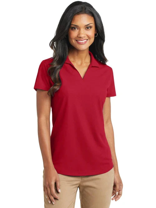 Port Authority Ladies Dry Zone Grid Polo with custom logo embroidery
