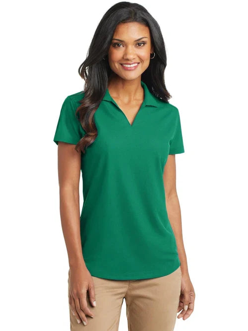 Port Authority Ladies Dry Zone Grid Polo with custom logo embroidery
